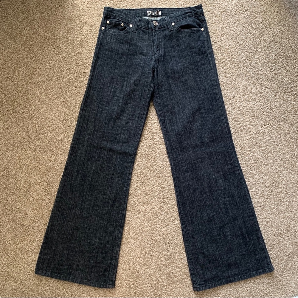 Plastic by Gly flare leg jeans, size 11